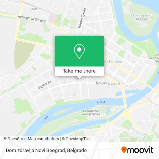 Dom zdravlja Novi Beograd map