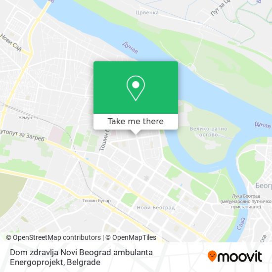 Dom zdravlja Novi Beograd ambulanta Energoprojekt map