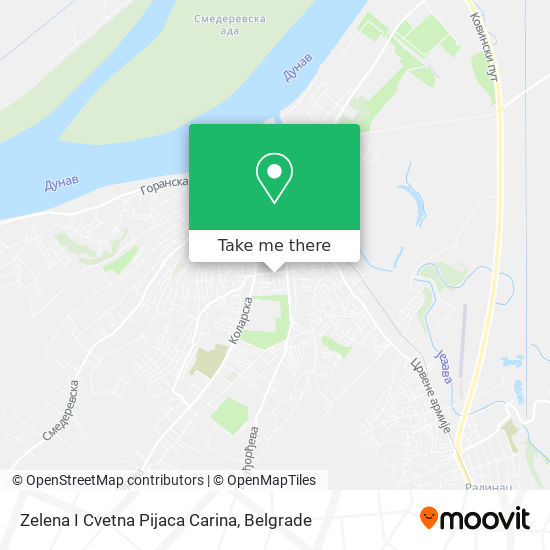 Zelena I Cvetna Pijaca Carina map