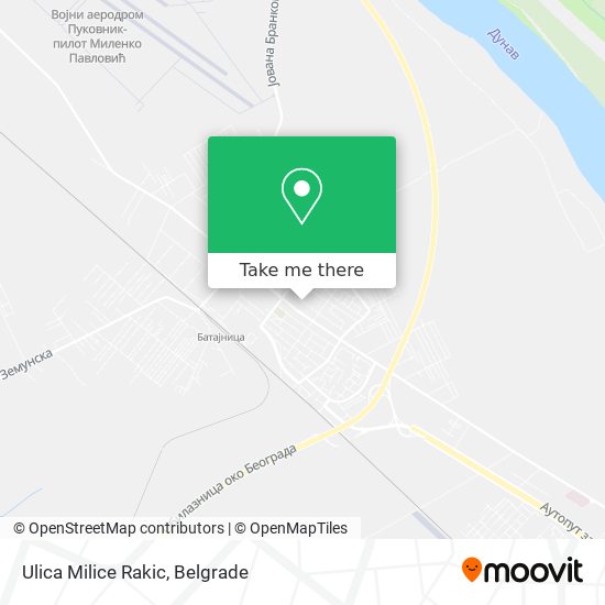 Ulica Milice Rakic map