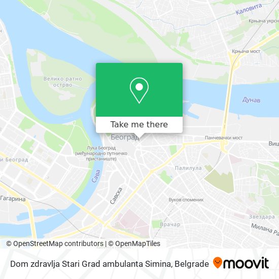 Dom zdravlja Stari Grad ambulanta Simina map