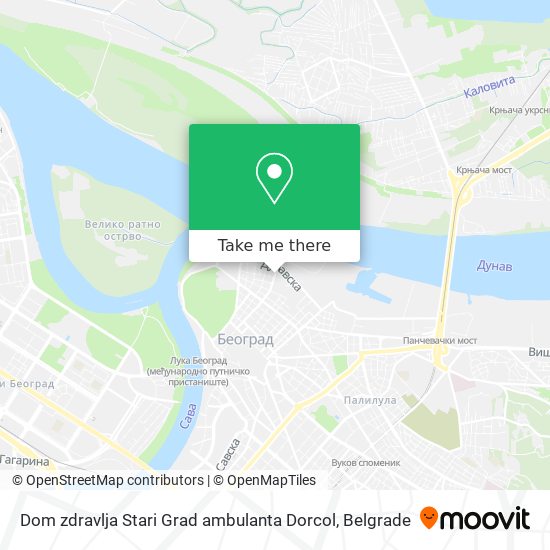 Dom zdravlja Stari Grad ambulanta Dorcol map