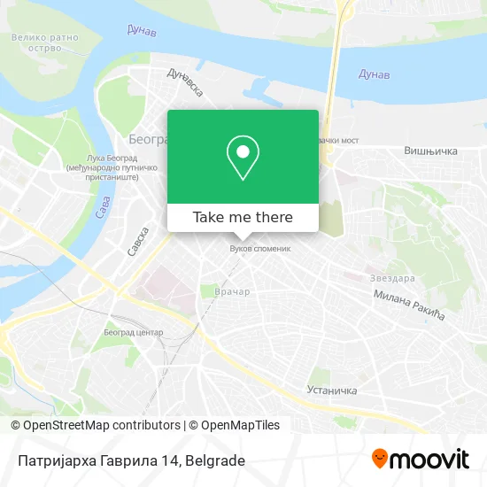 Патријарха Гаврила 14 map