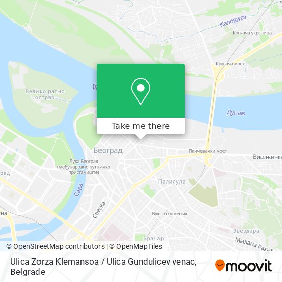 Ulica Zorza Klemansoa / Ulica Gundulicev venac map