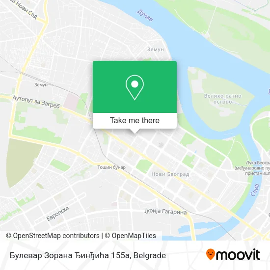 Булевар Зорана Ђинђића 155а map