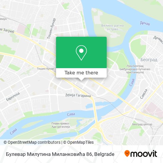 Булевар Милутина Миланковића 86 map