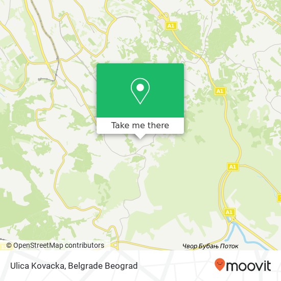 Ulica Kovacka map