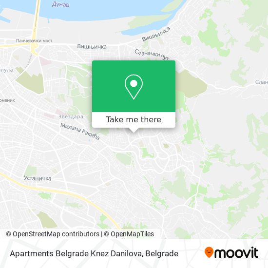 Apartments Belgrade Knez Danilova map