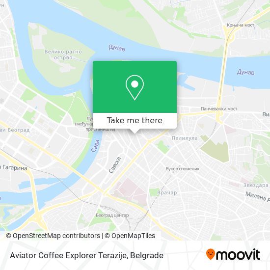 Aviator Coffee Explorer Terazije map
