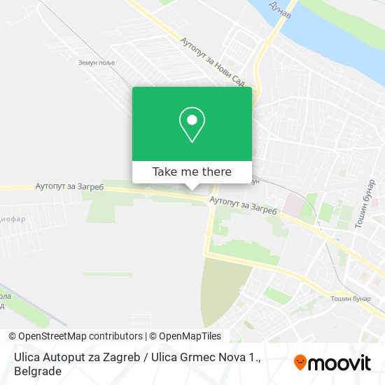 Ulica Autoput za Zagreb / Ulica Grmec Nova 1. map
