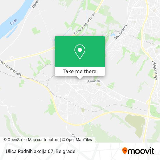 Ulica Radnih akcija 67 map