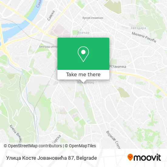 Улица Косте Јовановића 87 map