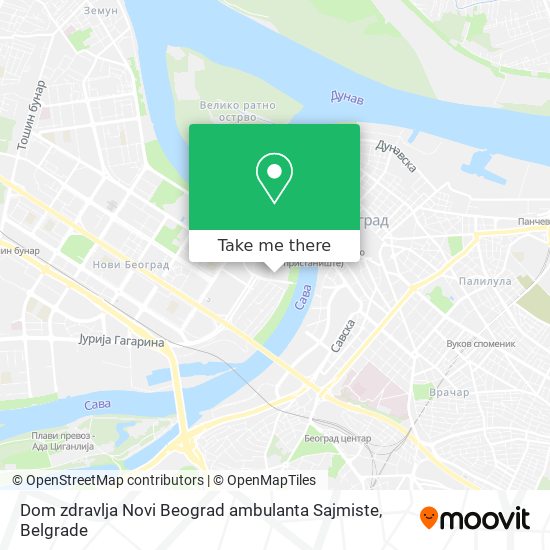 Dom zdravlja Novi Beograd ambulanta Sajmiste map