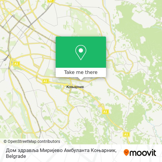 Дом здравља Миријево Амбуланта Коњарник map