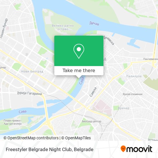 Freestyler Belgrade Night Club map