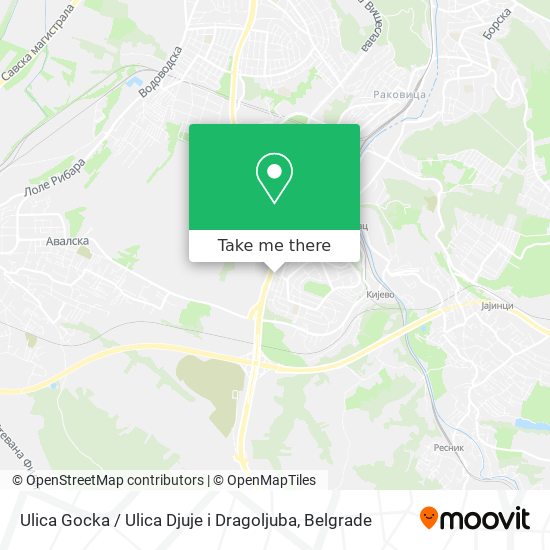 Ulica Gocka / Ulica Djuje i Dragoljuba map