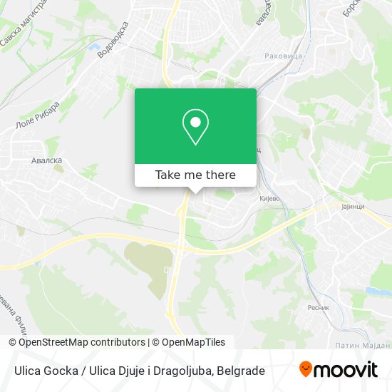 Ulica Gocka / Ulica Djuje i Dragoljuba map