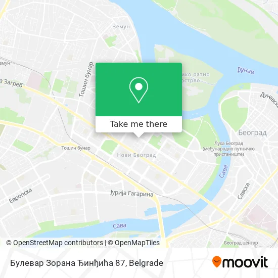 Булевар Зорана Ђинђића 87 map