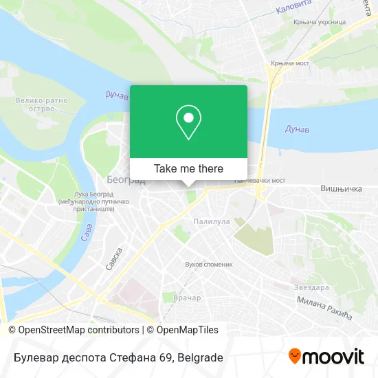 Булевар деспота Стефана 69 map