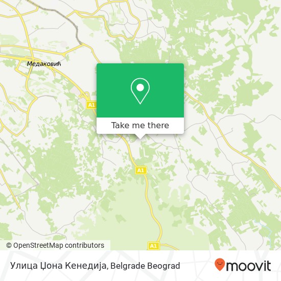 Улица Џона Кенедија map