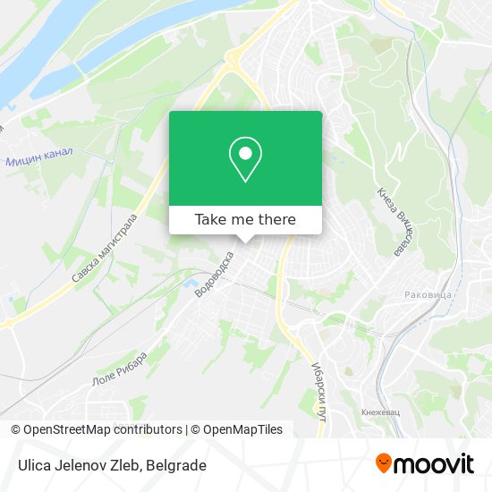 Ulica Jelenov Zleb map