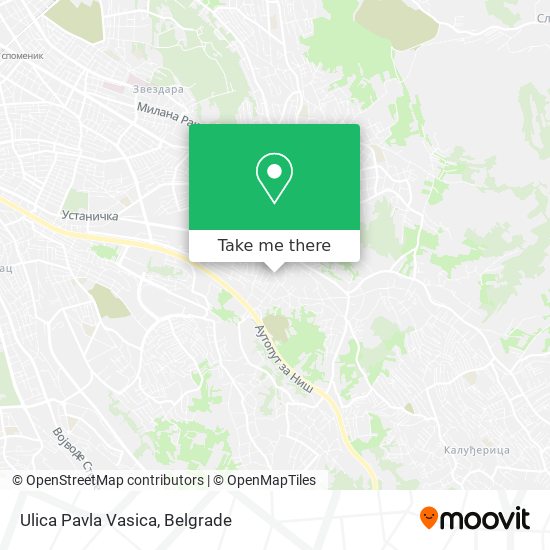 Ulica Pavla Vasica map
