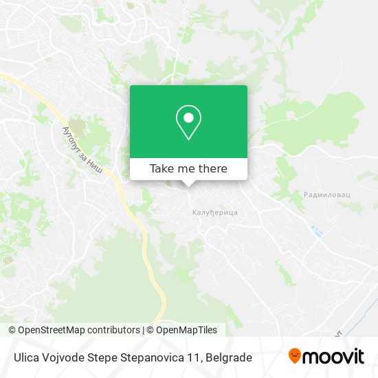 Ulica Vojvode Stepe Stepanovica 11 map