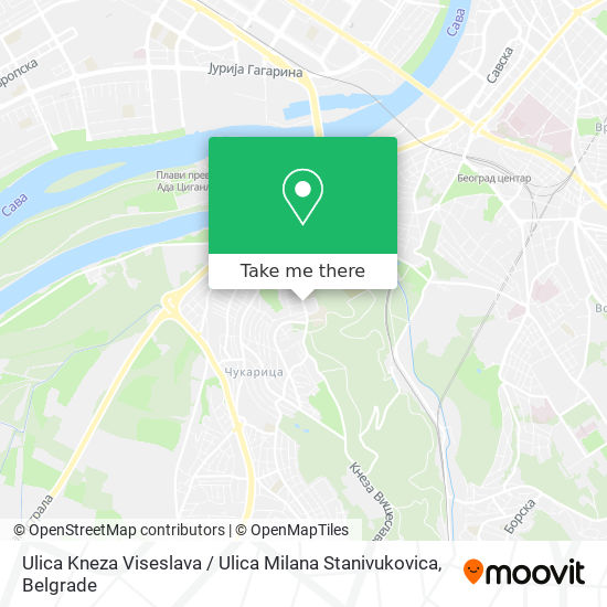 Ulica Kneza Viseslava / Ulica Milana Stanivukovica map