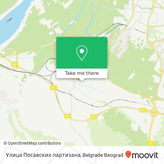 Улица Посавских партизана map