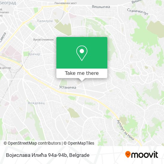 Војислава Илића 94a-94b map