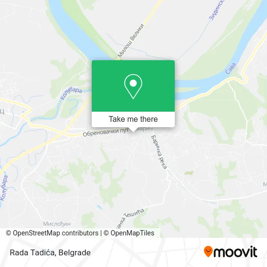 Rada Tadića map