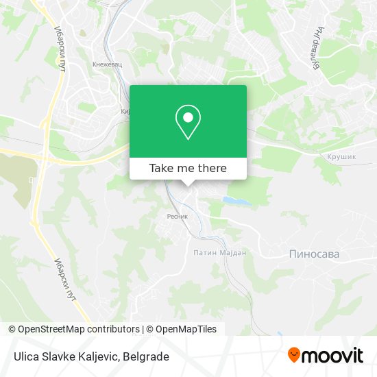 Ulica Slavke Kaljevic map
