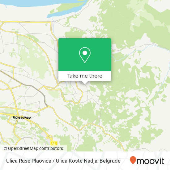 Ulica Rase Plaovica / Ulica Koste Nadja map