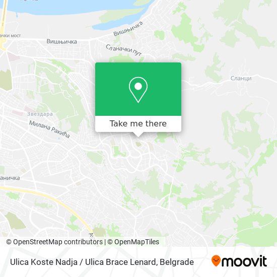 Ulica Koste Nadja / Ulica Brace Lenard map