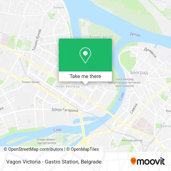Vagon Victoria - Gastro Station map