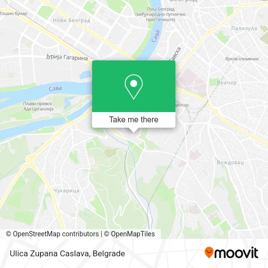 Ulica Zupana Caslava map