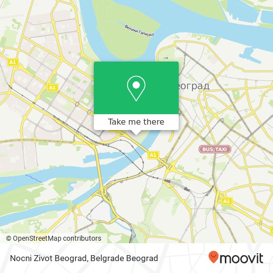 Nocni Zivot Beograd map