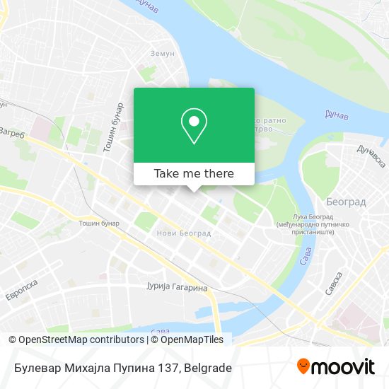 Булевар Михајла Пупина 137 map