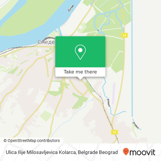 Ulica Ilije Milosavljevica Kolarca map