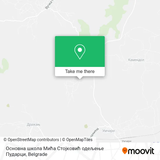 Основна школа Мића Стојковић одељење Пударци map