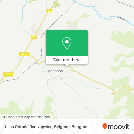 Ulica Obrada Radivojevica map