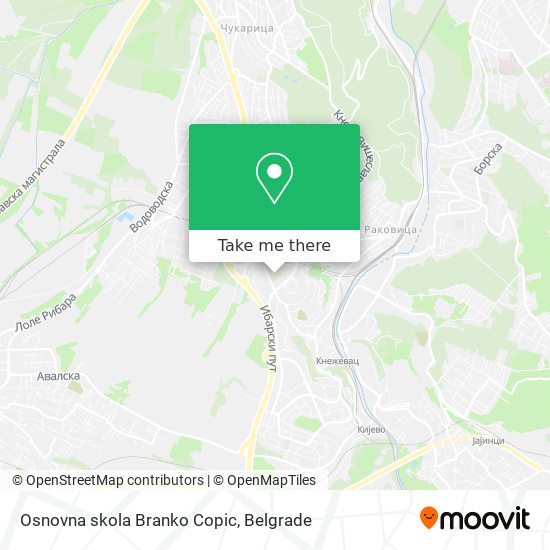 Osnovna skola Branko Copic map