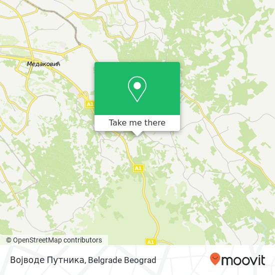 Војводе Путника map