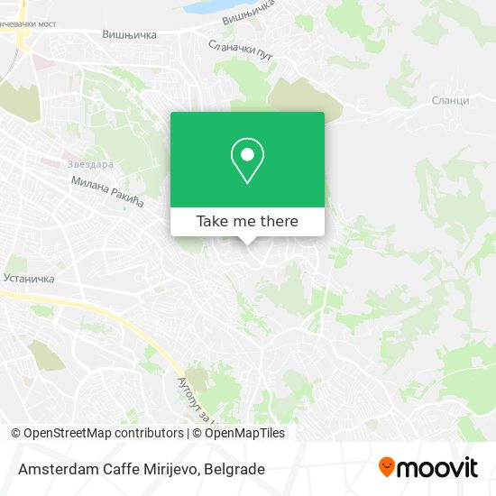 Amsterdam Caffe Mirijevo map