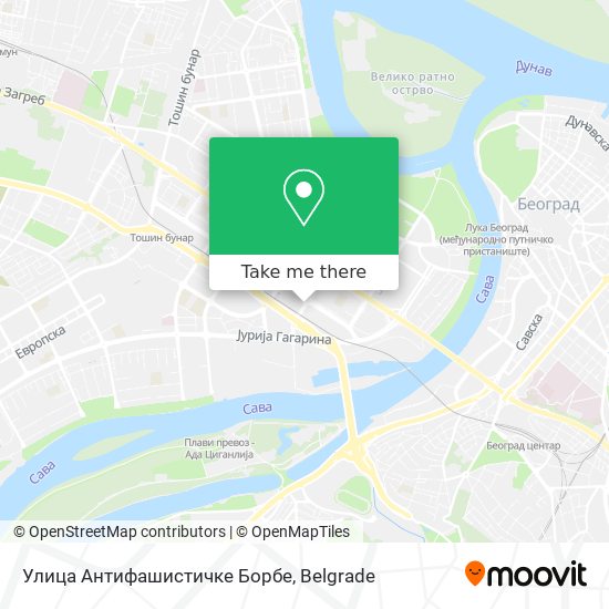 Улица Антифашистичке Борбе map