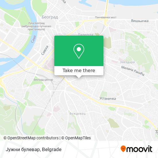 Јужни булевар map