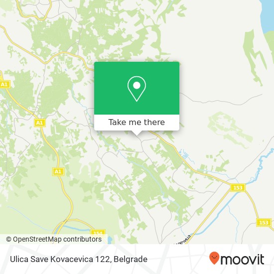 Ulica Save Kovacevica 122 map