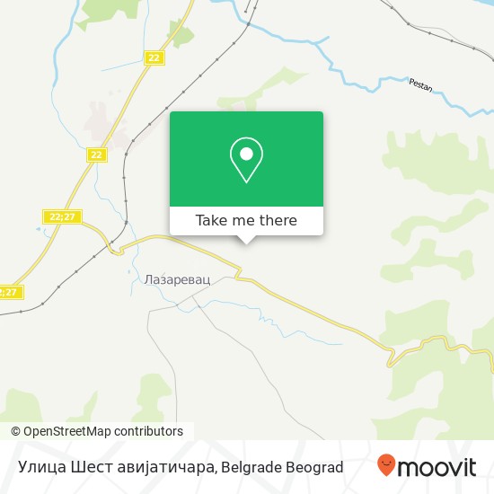 Улица Шест авијатичара map