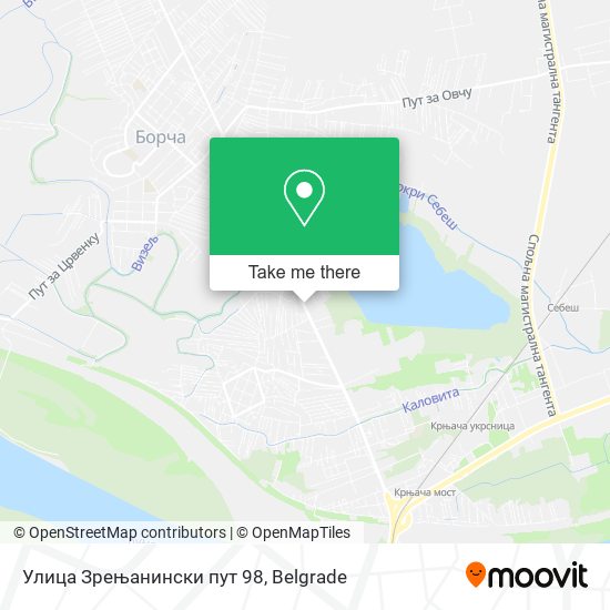 Улица Зрењанински пут 98 map