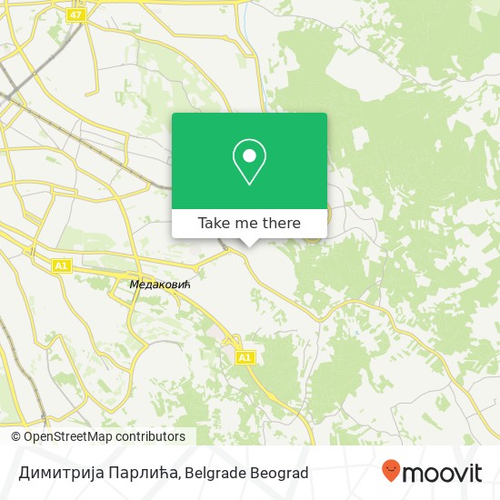 Димитрија Парлића map